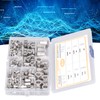170pcs M3‑M10 304 Stainless Steel Rivet Nuts Durable Flat Head