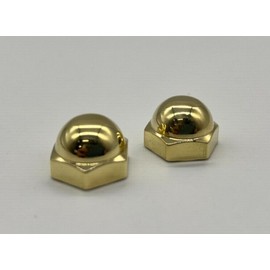 diycycleparts * POLISHED * DNA SPRINGER LOW BRASS TOP ACORN NUTS upper springs chopper bobber