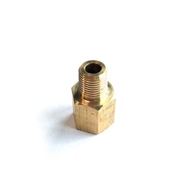 Reducing Oil Pressure Gauge Adapter Connector 1/8 NPT Female to 1/8 BSPT Male Brass Connector