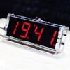 Compact 4-digit DIY Digital LED Clock Kit Light Control Temperature
