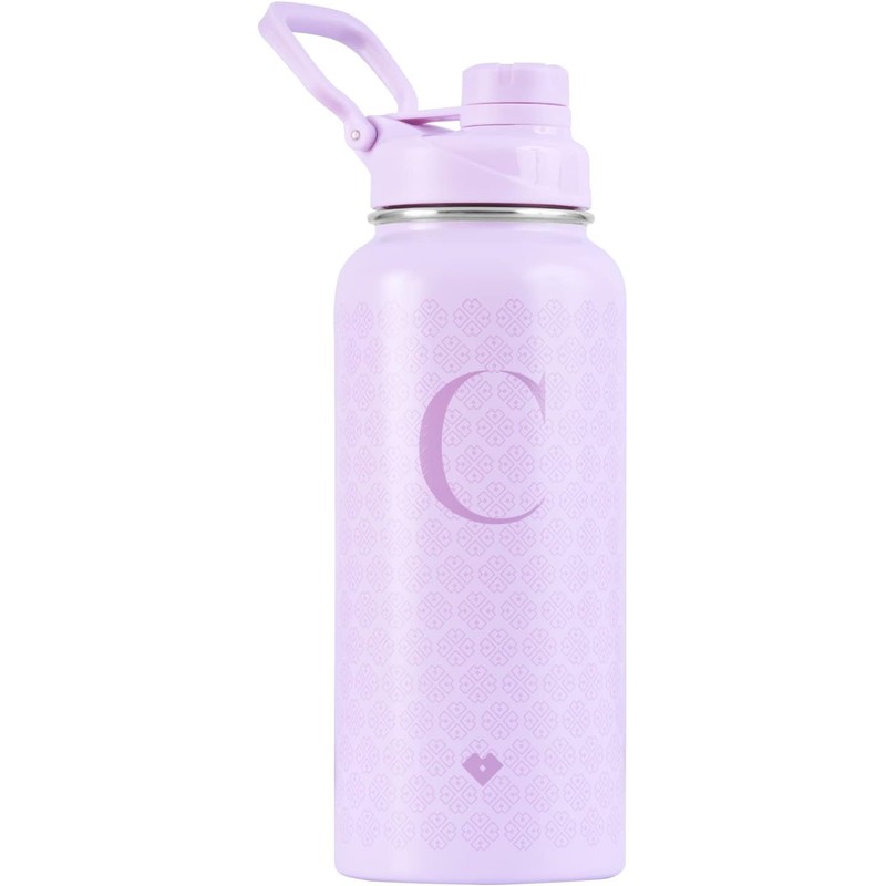 LuckyLy Termos para Agua Iniciales, Botella de 1 Litro, Regalos
