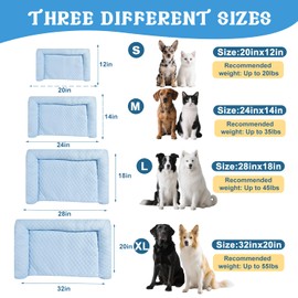 Cooling Mat for Dogs - 2025 Upgraded 32" x 20" Washable Pet Cooling Pad for Cats, Non-Slip Kennel Bed for Summer, Ultra-Comfortable & Machine Washable Portable Ice Mat for Dogs/Cats