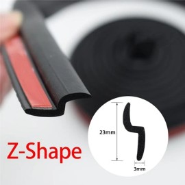 Unbranded 4M/13ft Z Shape Car Window Door Rubber Seal Strip Edge Trim for Noise Insulation