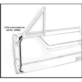 Ford P/N 22380PR 1964-'66 FORD THUNDERBIRD VENT WINDOW FRAME TO DOOR SEALS (PAIR) NEW