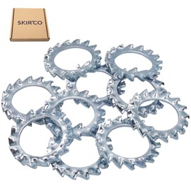 SKIR'CO (Pack of 50) Galvanised Flap Washers M10 External Locking Washers DIN 6798A Washers