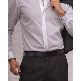 MILORDE Leather Ratchet Belt(Carbon Fiber - Black, 36" to 42" M801,125)