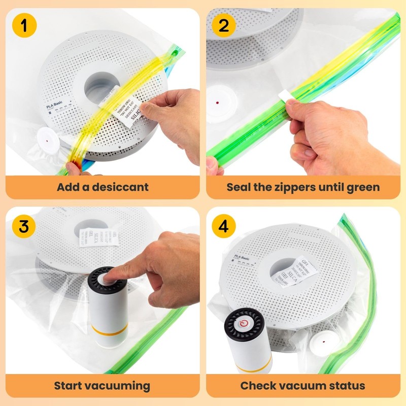 3D Printer Filament Storage Bags Vacuum Storage Bags Kit 3D