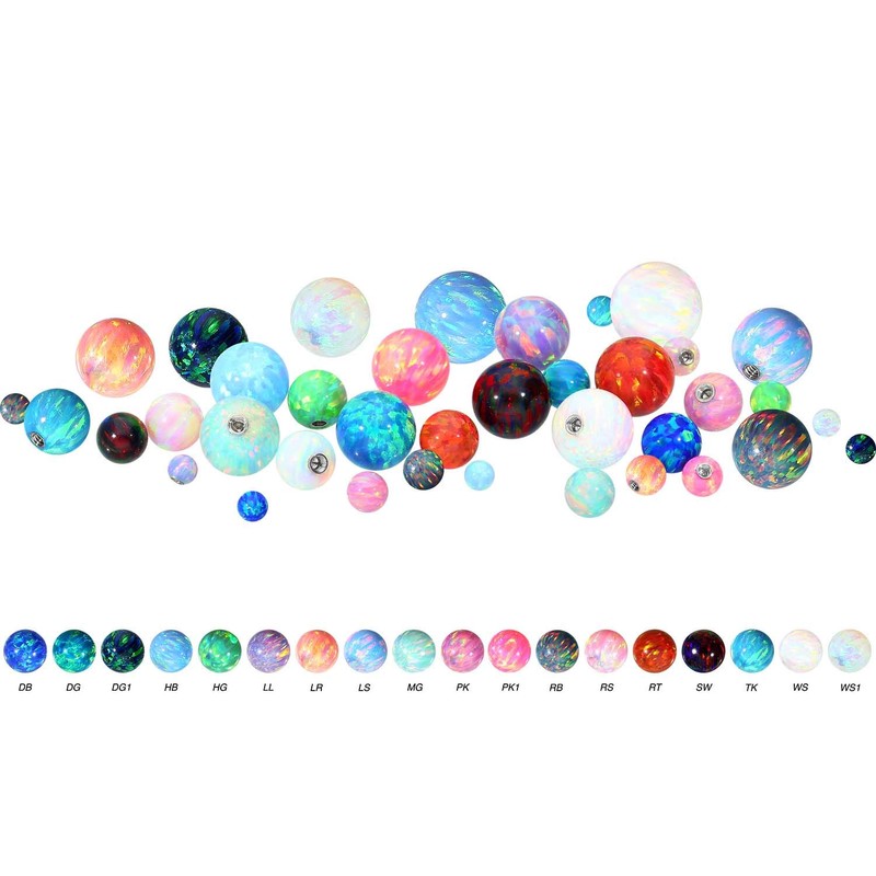Piercingline® Synthetic Opal Screw Ball with Surgical Steel Thread