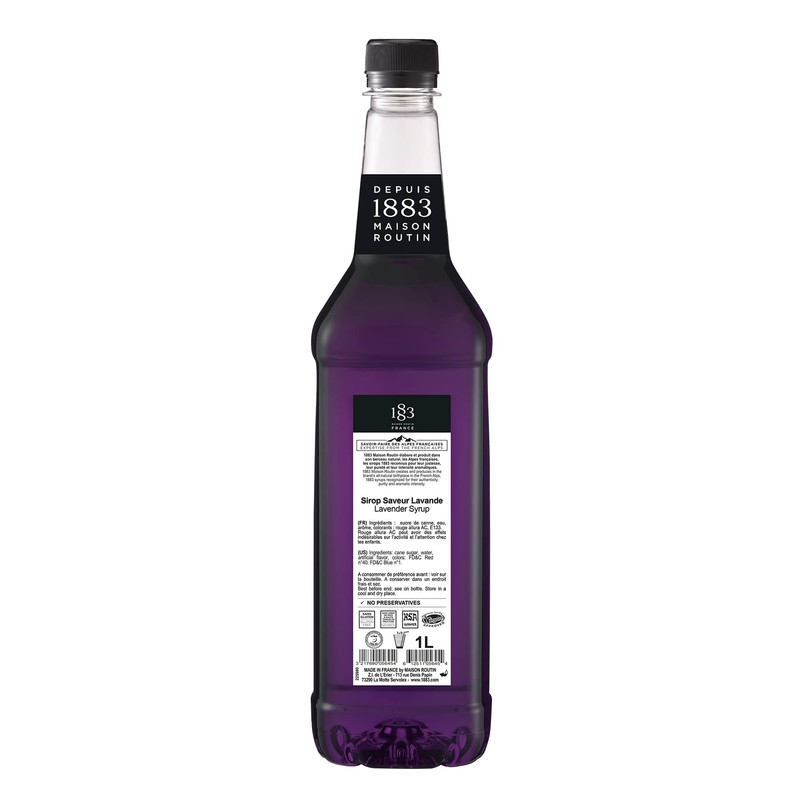 1883 Lavender Syrup for Drinks, Made in France, 1 Liter