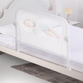 NUTIKAS Baby Bed Rail Guard for Toddlers - 35.4" Toddler Bed Rails for Crib,Twin,Full, Queen Bunk Size Bed Swing Down Bedrail Extral Tall Child Safety Side Railing Guards for Kids