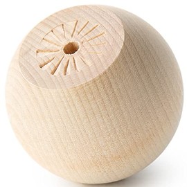 Pinehurst Crafts Unfinished Wood Ball Knobs, Perfect for Furniture, Cabinets, Dresser Drawers or Crafting, 2-Inch, Pack of 4