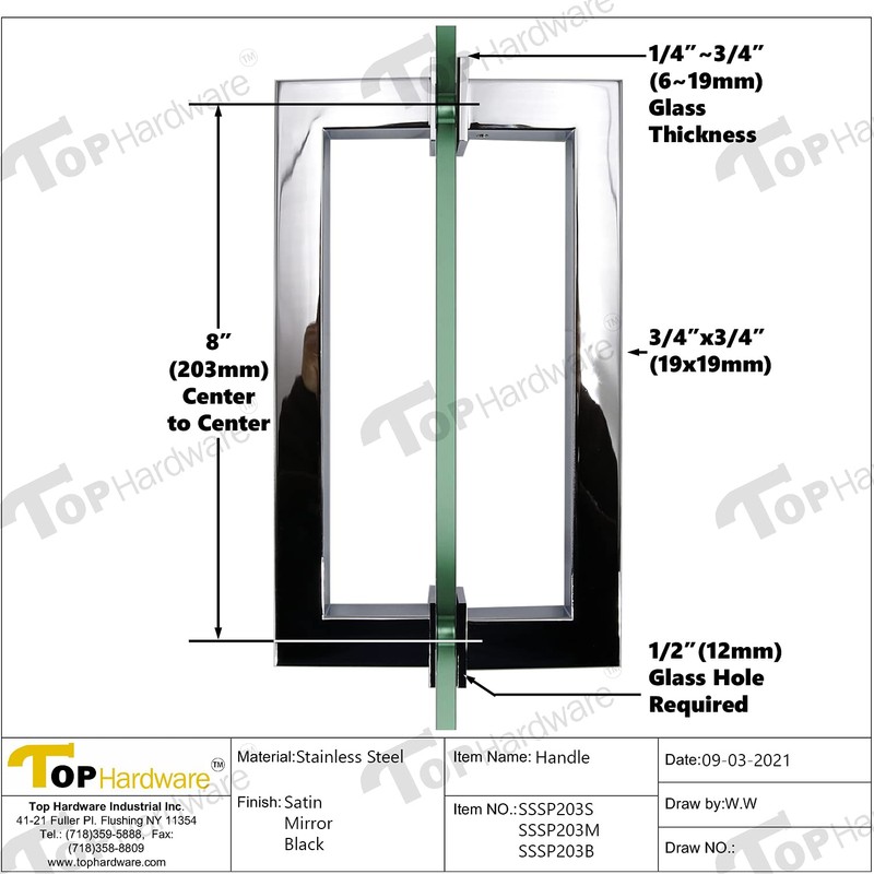 Top Hardware Stainless Steel 304 Grade Tubular Back to Back