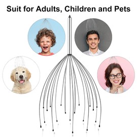 Asqraqo Stocking Stuffers, 2 Pack Scalp Massagers, 20 Fingers Hand-held Massage Tingle, Head Massagers for Deep Relaxation, Stress Relief and Hair Stimulation Christmas Presents