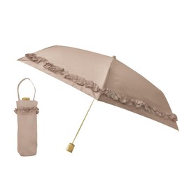 PT Full Blackout Windproof Maru 3 Fold Umbrella/Gathered Ruffle I, blue