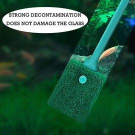 humyeam Aquarium Cleaning Brush - 2 PCS Fish Tank Cleaning Brush Double-Sided Sponge Brush Long Handle Fish Tank Scrubber for Aquariums and Home