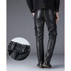 Idopy Men`s Multi Pockets Motorcycle Workwear PU Faux Leather Cargo
