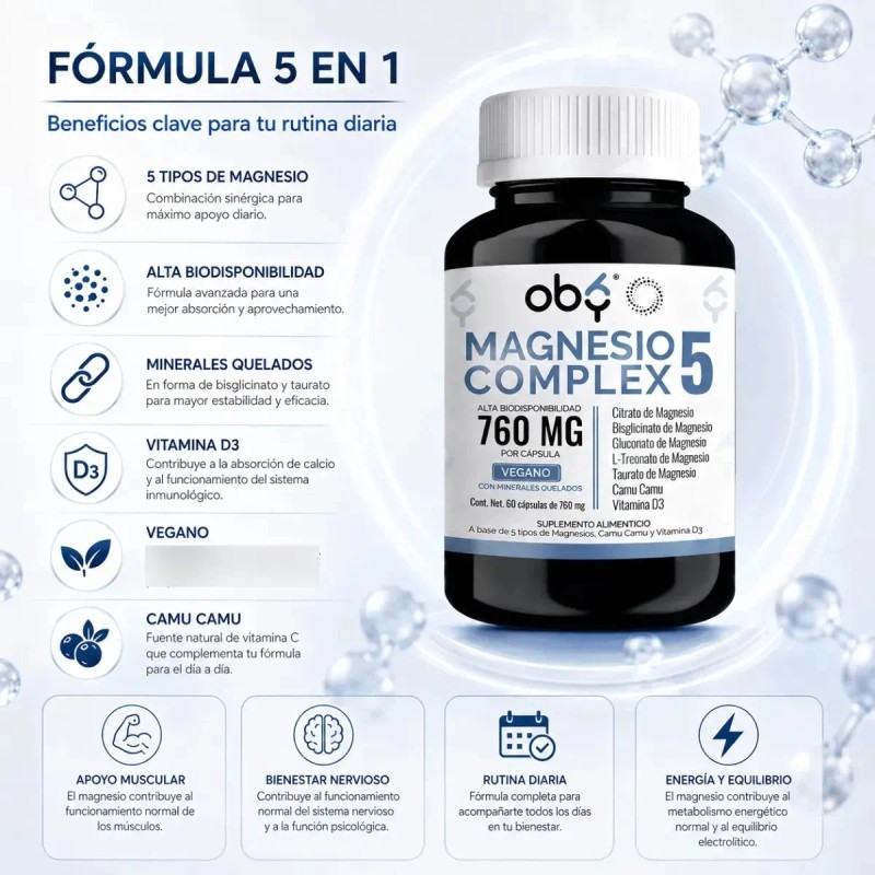 Magnesio Complex Hombre Mujer Cápsulas