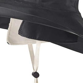 Pioneer Heavy-Duty Premium Sou'wester Rain Hat, Dry King Fully Cotton Lined Black S
