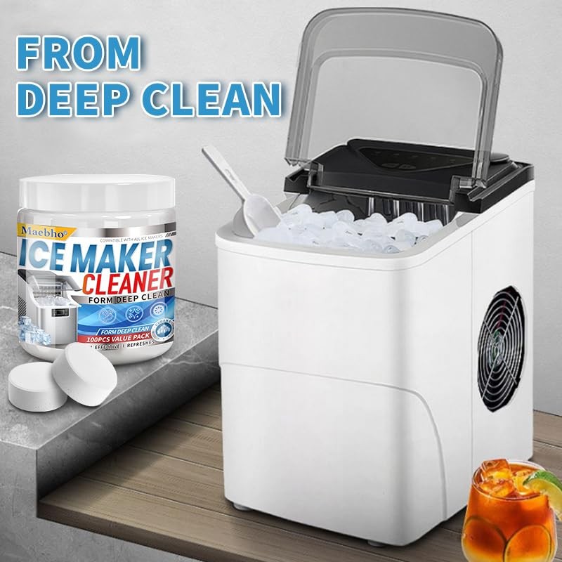 Ice Machine Cleaner Maker Descaler - 100 Unscented Clean Tablets