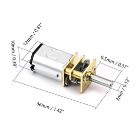 Fielect DC 3V 5RPM Mini Metal Gearwheel Micro Speed Reduction Motor Mini Gear Box Motor GA12-N20