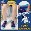 Welwoos Children's Funny Socks Boys Sneaker Socks Colourful Short Children's