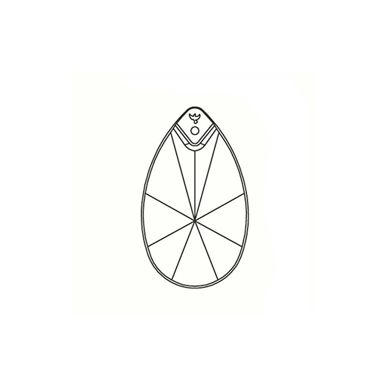 [ASFOUR CRYSTAL] Drop (1.1 inches (28 mm) (22 pieces), Crystal