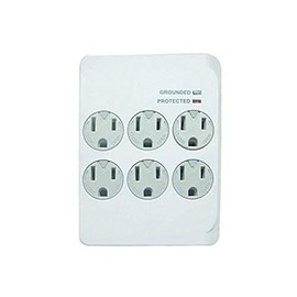 Master Electrician CT-044F 6 Outlet Surge Tap, White