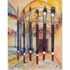 Professional Watercolour Brushes Synthetic Set - 6 Faux Squirrel Watercolour