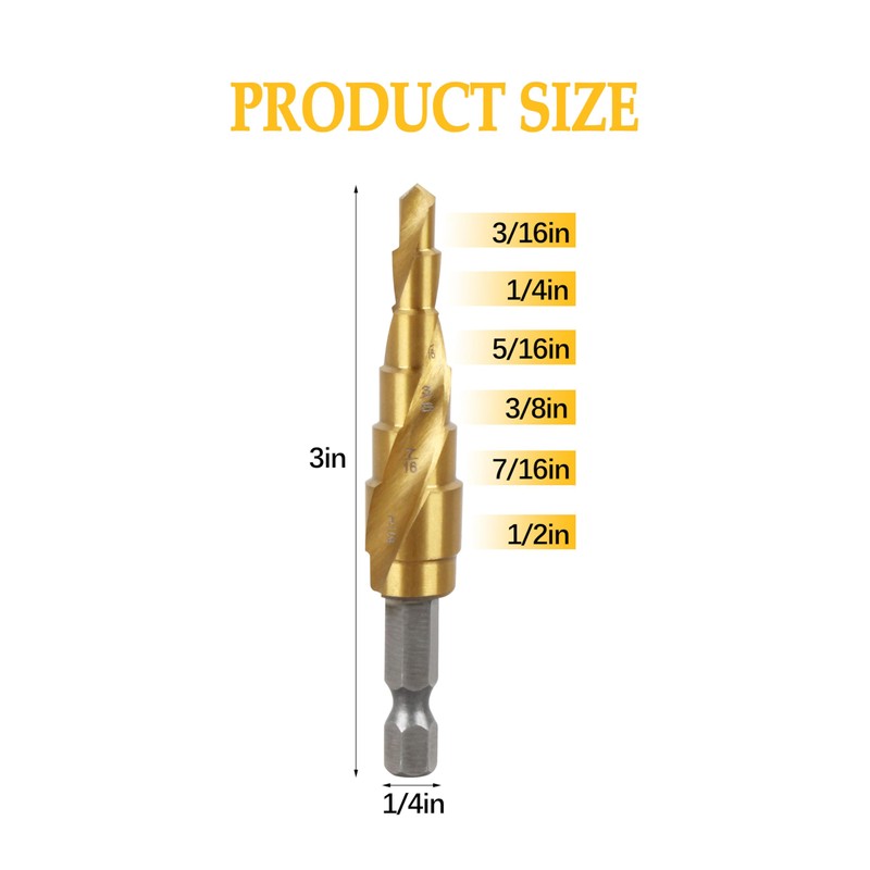 DWA1784IR for DEWALT Step Drill Bit, Step Drill Bit for
