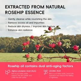 BeauBase Rosehip Skin Care Sets, Skin Care for Teens, Skincare Gift Sets, Daily Routine Skincare, Hydrates, Smoothes, Evens Skin tone
