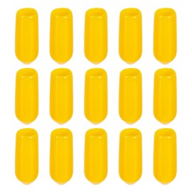 Rebower Rubber End Caps for Screw Protective Covers [For Screws and Bolts] - 3/16"(5mm) Inner Diameter/Yellow/100pcs