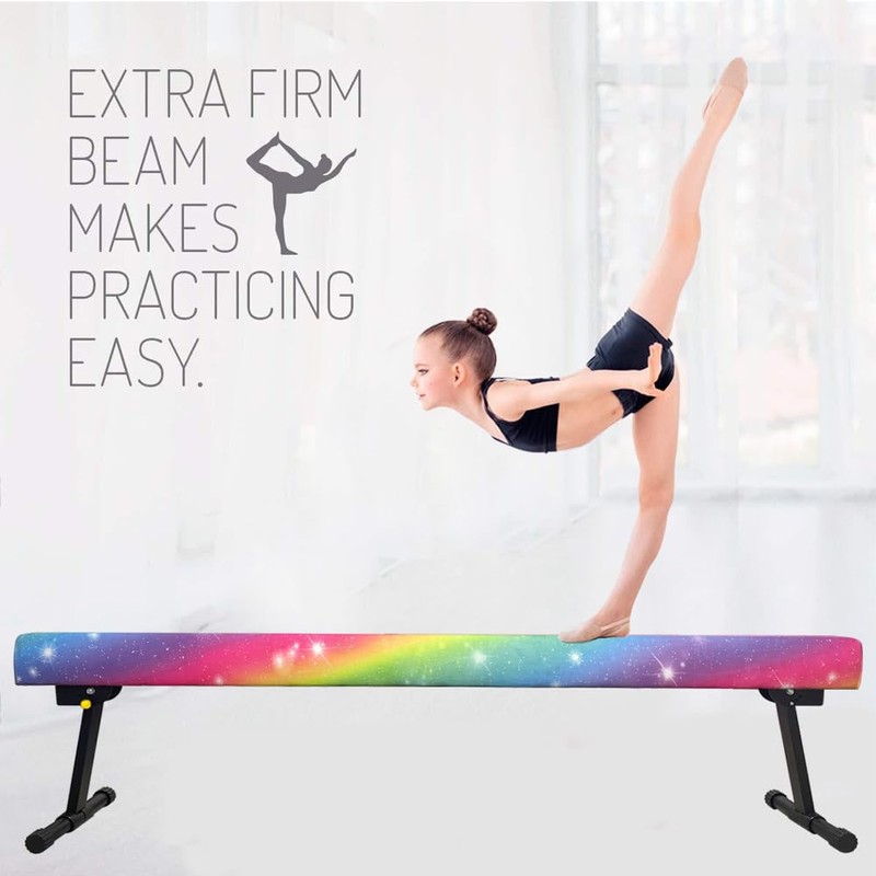 86 York 6ft/8ft Gymnastics Balance Beam, High and Low Floor