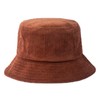 niumanery Unisex Winter Warm Corduroy Velvet Bucket Hat Ribbed Solid