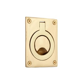 Signature Hardware 297340 2 Inch Center to Center Flush Cabinet Pull - Polished Brass