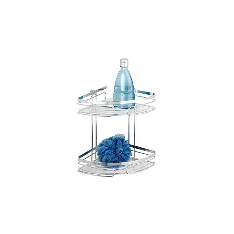 Wenko Premium 20412100 Wall-Mounted Corner Shelving Unit with 2 Shelves