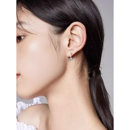 ChicSilver Zirconia Earrings, Women's Popular, 925 Silver, Pave Birthstone Accessory, Cubic Zirconia