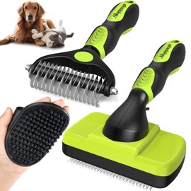 YSYONBOE Cat Brush Dog Brush, Self Cleaning Cat Hair Brushes for Grooming, Dogs Bath Brushes, Dogs Grooming Kit for Hair Removal(Pack of 3)