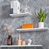 Pack of 2 Floating Shelf Brackets, Shelf Brackets Triangle White,