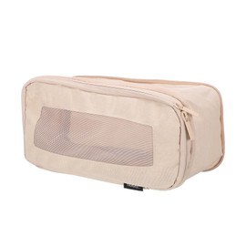 sourcing map Compression Packing Cube for Suitcases 26x12x13cm Lightweight Luggage Organizers Bag Travel Essentials Compression Bags for Carry on Suitcases, Beige