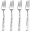 KEAWELL Premium 4-Piece 8.3" Louis Hammered Dinner Fork Set, 18/10