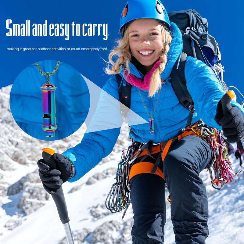 TOCCOOL Colorful Whistle Necklace, Survival Whistle, Sports Referee Whistle, Daily