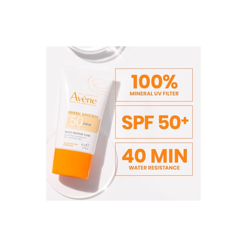 Eau Thermale Avene Solaire UV Mineral Multi-Defense Tinted Sunscreen Fluid