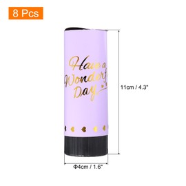 sourcing map 8Pcs Confetti Popper for Wedding, Paper Confetti Happy Birthday Table Scatter Confetti Dots for Birthday Graduation Christmas Party Supplies Decorations, 4" Purple