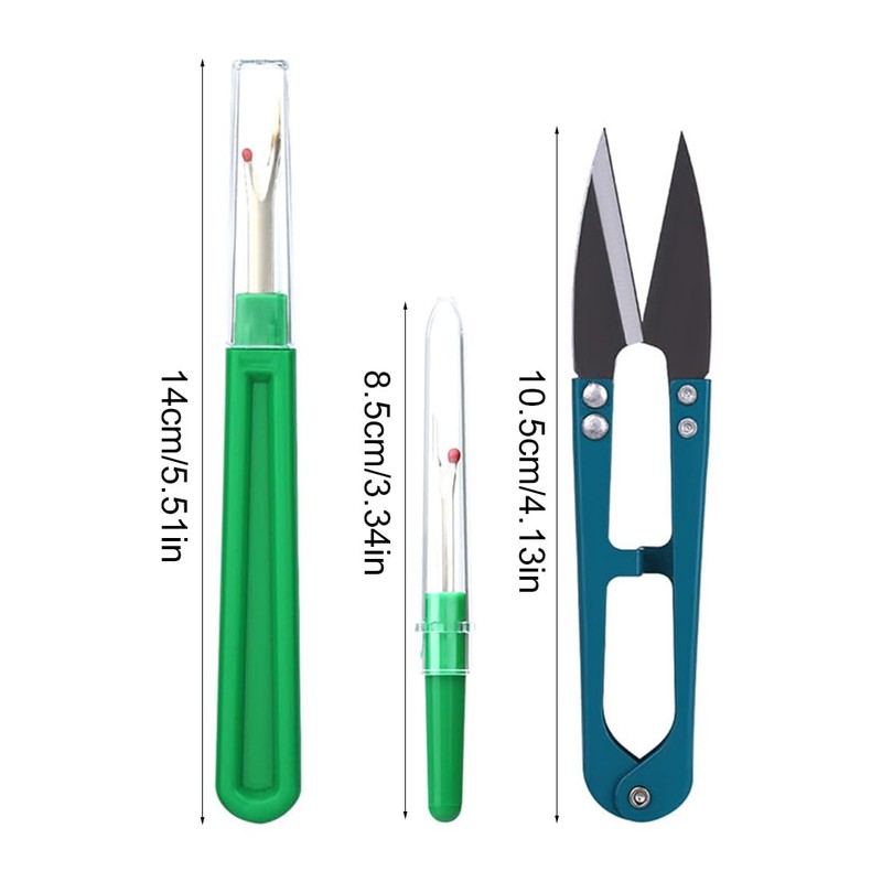 SUJEBKC Sewing Accessories, Sewing Seam Ripper Kit, with Protective Cap,