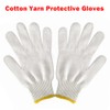 1 Pair of Work Gloves, White Knitted Cotton Protective Work