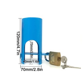 Insulated Garden Hose and casing Lock and Cover - Water Saving, Outdoor Faucet Locking System - Prevents Unauthorized use and Vandalism, and is Easy to Instal(Blue)