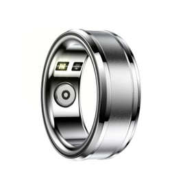 Cuifati Fitness Tracker Ring, Waterproof Activity Tracker with Heart Rate, Pedometer, Sleep Tracking, Monitor & Step Calorie Counter, Smart Ring Health Tracker for Women Men (Silver Color)