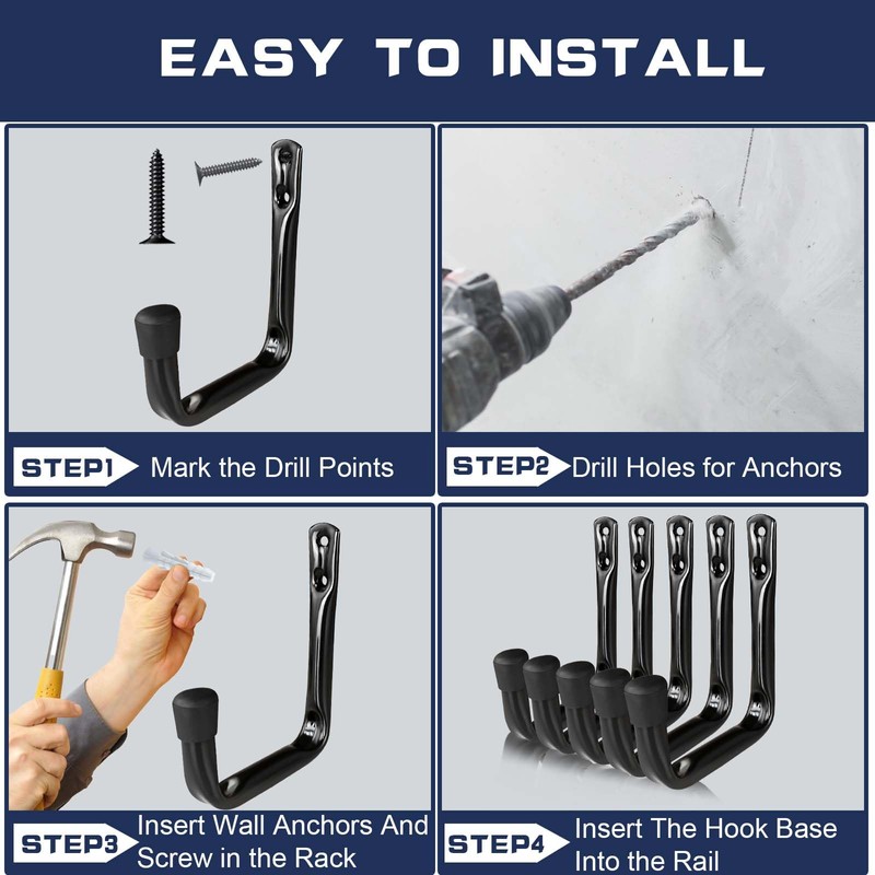Dreecy J Utility Hooks For Hanging Heavy Duty Garage Storage