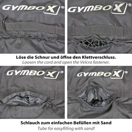 Gymbox® Professional Sandbag for Functional Training 25 Kg/50 kg Flexible Filler Weight Sand Bag Kit Bag Black black Size:25 kg