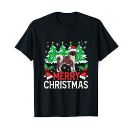 Christmas Lights American Akita Xmas Dog Lover T-Shirt